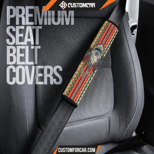 Abstract Buffalo Seat Belt Covers Native American Car