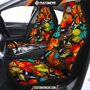 Abstract Colorful Butterfly Print Car Seat covers Car 