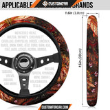 Abstract Dragonfly Steering Wheel Cover Mandala Car