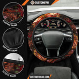 Abstract Dragonfly Steering Wheel Cover Mandala Car