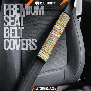 Abstract Lion Seat Belt Covers Native American Car