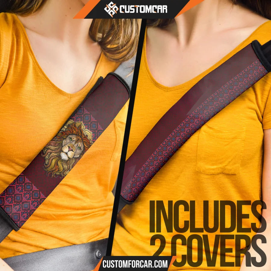 Abstract Lion Seat Belt Covers Native American Car