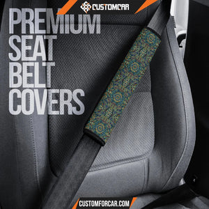Abstract Owl Seat Belt Covers Native American Car