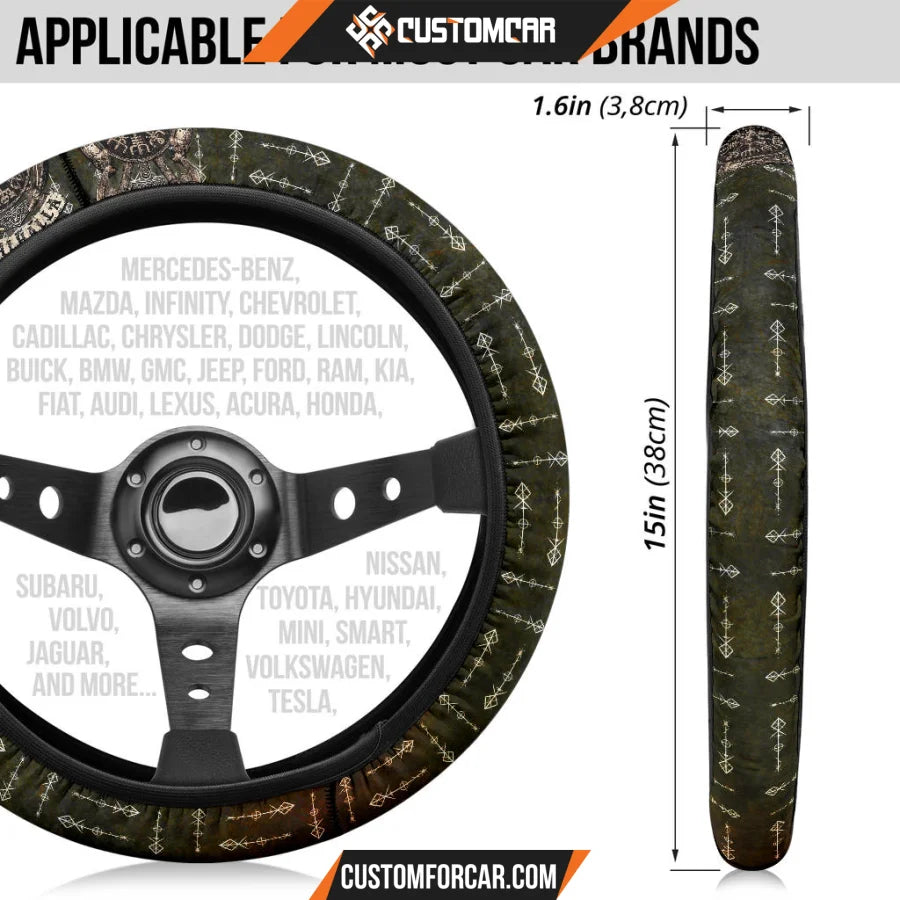 Abstract Viking Steering Wheel Cover Viking Car Accessories