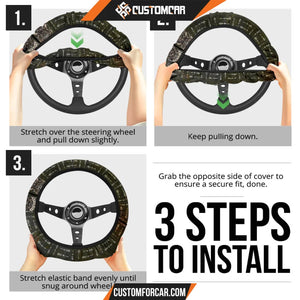 Abstract Viking Steering Wheel Cover Viking Car Accessories