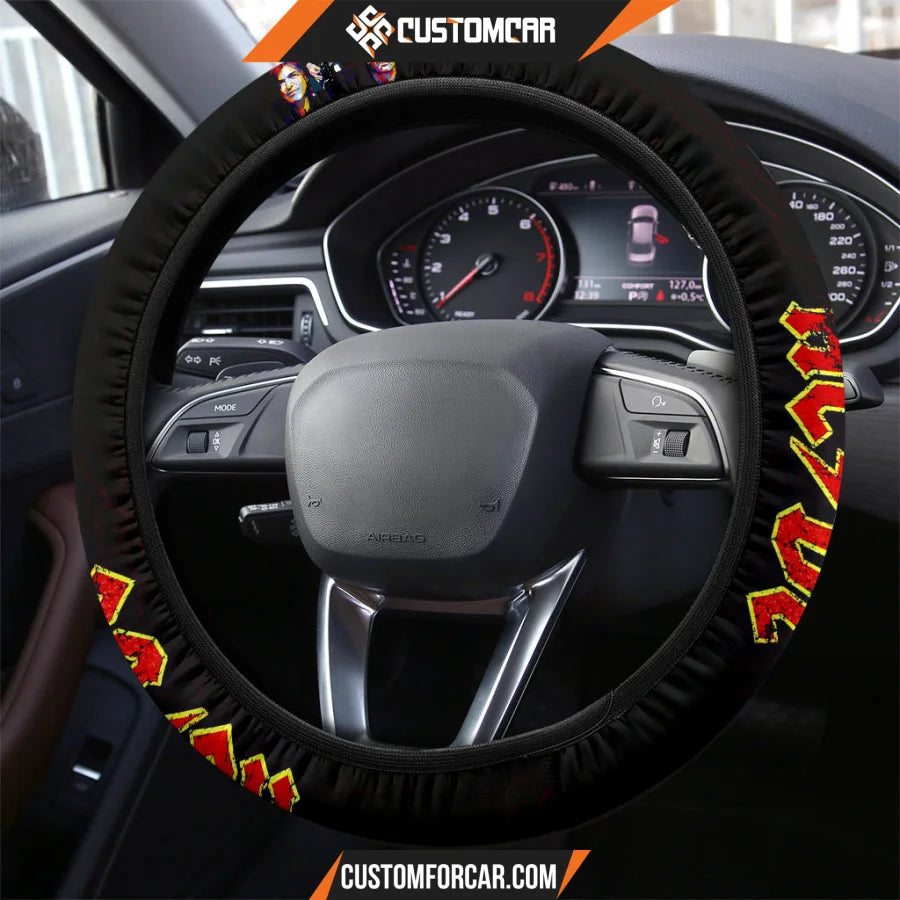 AC DC Steering Wheel Cover Music Rock Band Car Accessories