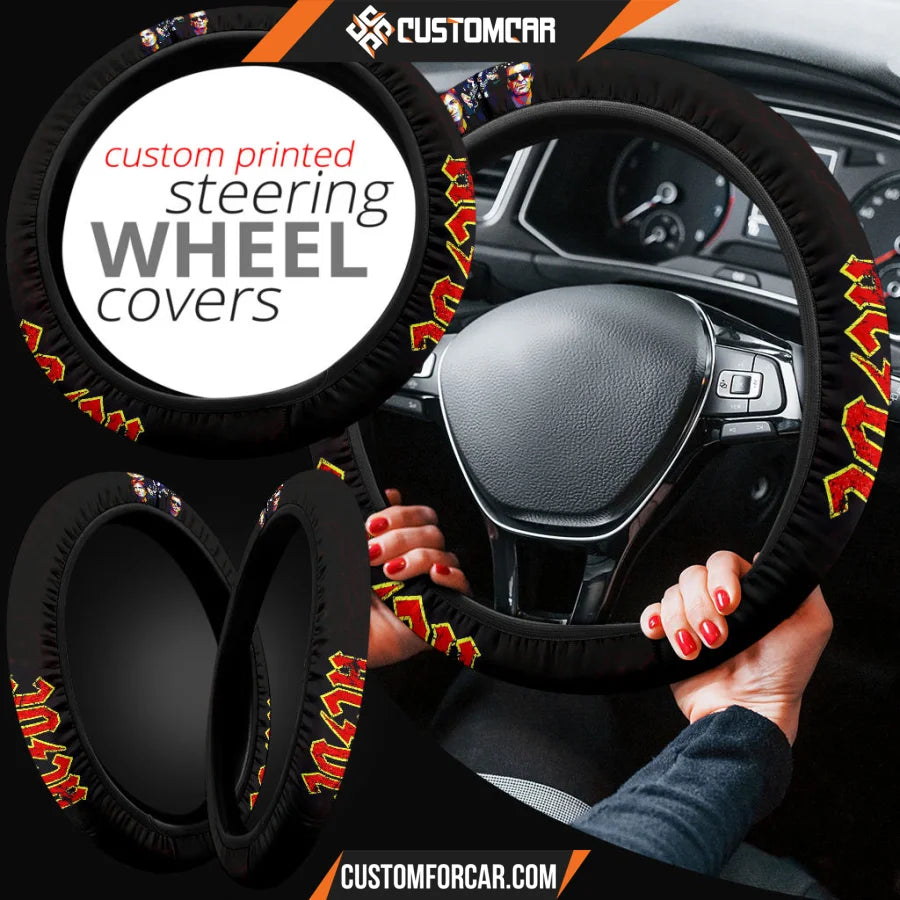 AC DC Steering Wheel Cover Music Rock Band Car Accessories