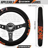 AC DC Steering Wheel Cover Music Rock Band Car Accessories
