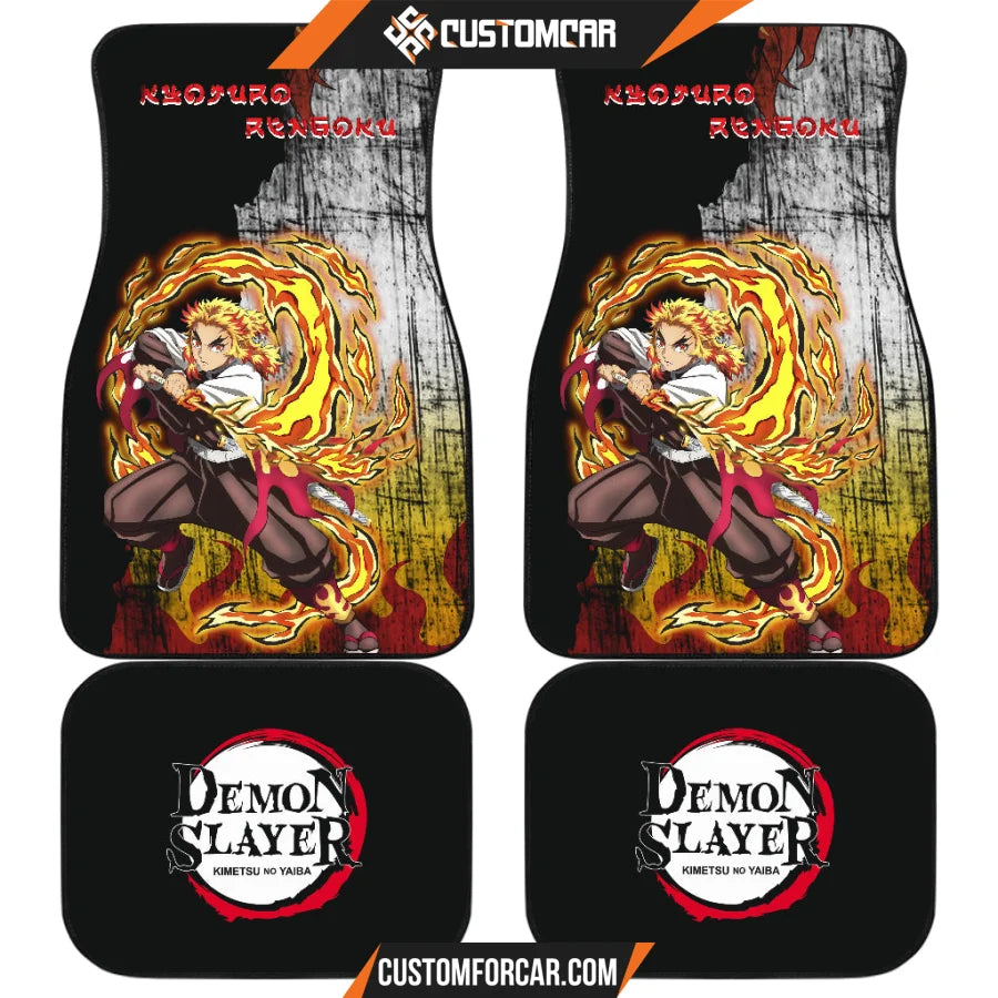 Agatsuma Zenitsu Demon Slayer Car Floor Mats Anime Car