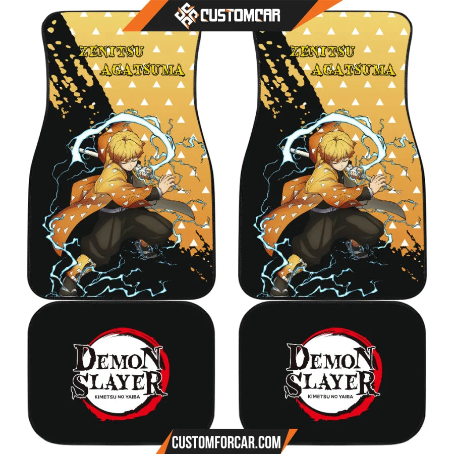 Agatsuma Zenitsu Demon Slayer Car Floor Mats Anime Car