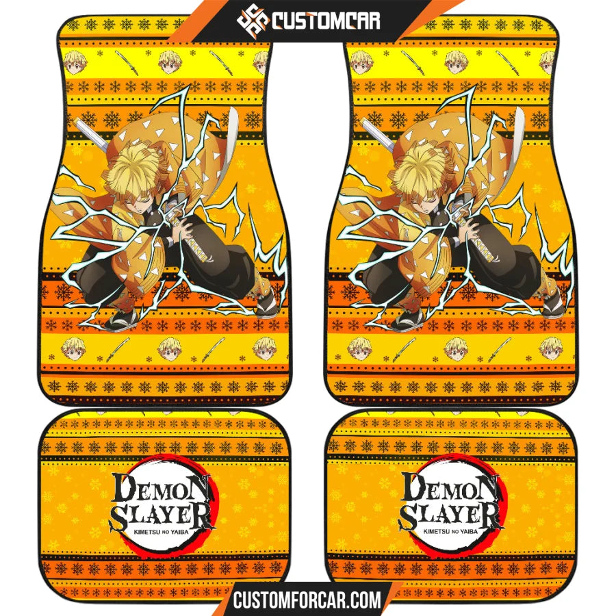 Agatsuma Zenitsu Demon Slayer Car Floor Mats Anime Car