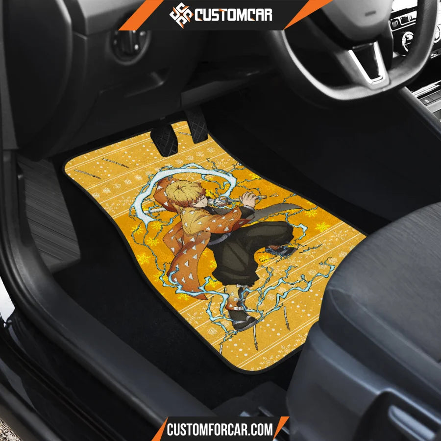 Agatsuma Zenitsu Demon Slayer Car Floor Mats Anime Car