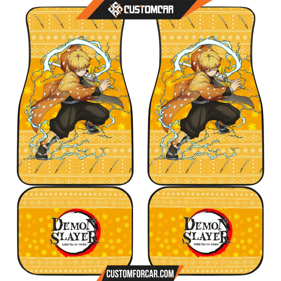 Agatsuma Zenitsu Demon Slayer Car Floor Mats Anime Car