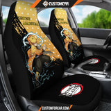 Agatsuma Zenitsu Demon Slayer Car Seat Covers Anime Car