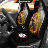 Agatsuma Zenitsu Demon Slayer Car Seat Covers Anime Car