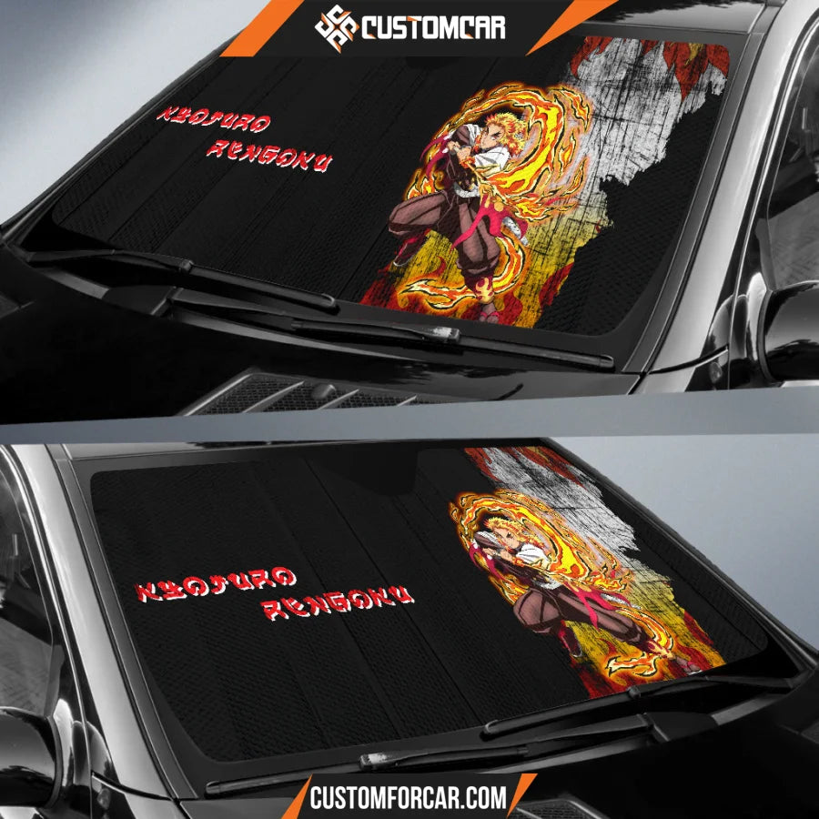 Agatsuma Zenitsu Demon Slayer Car Sun Shade Anime Car