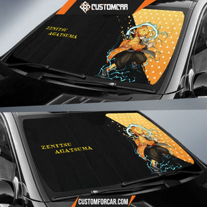 Agatsuma Zenitsu Demon Slayer Car Sun Shade Anime Car