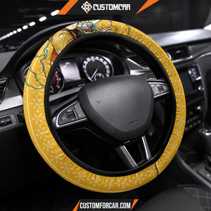 Agatsuma Zenitsu Demon Slayer Steering Wheel Cover Anime Car