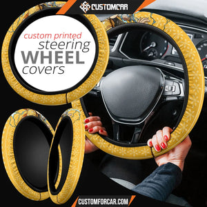 Agatsuma Zenitsu Demon Slayer Steering Wheel Cover Anime Car