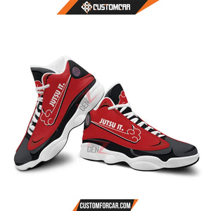 Akatsuki Jutsu It Air Jordan 13 Sneakers Naruto Custom Anime