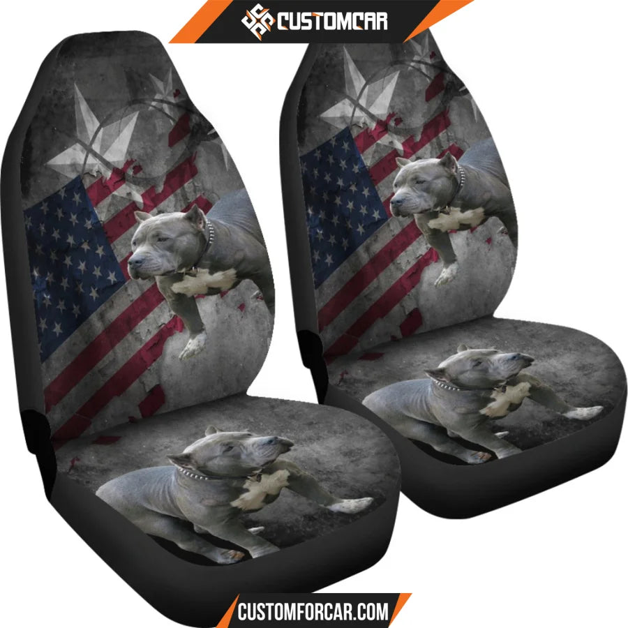 American Pitt Bull Car Seat Covers DECORINCAR