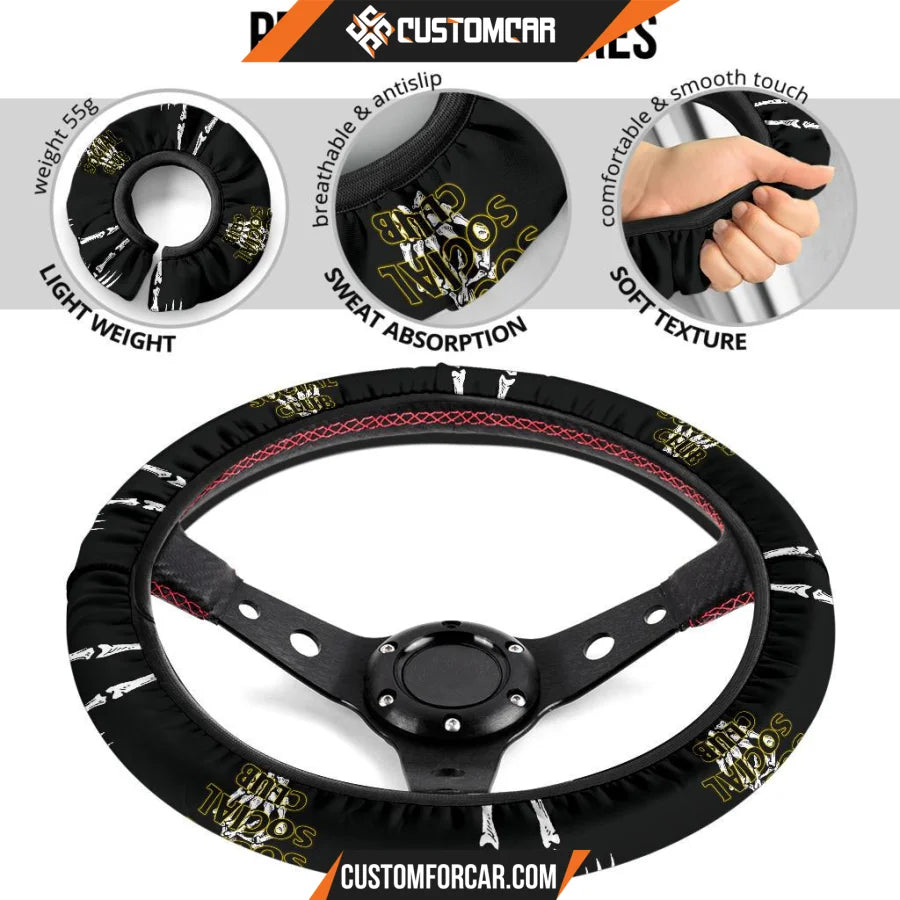 Anti Social Club Skeleton Hand Steering Wheel Cover