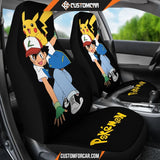 Ash Ketchum And Pikachu Pokemon Anime Car Seat Covers 