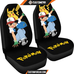 Ash Ketchum And Pikachu Pokemon Anime Car Seat Covers 