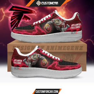 Atlanta Falcons Air Sneakers Mascot Thunder Style Custom NFL