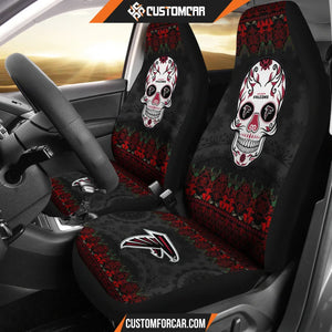 Atlanta Falcons American Football Club Skull Car Seat Covers