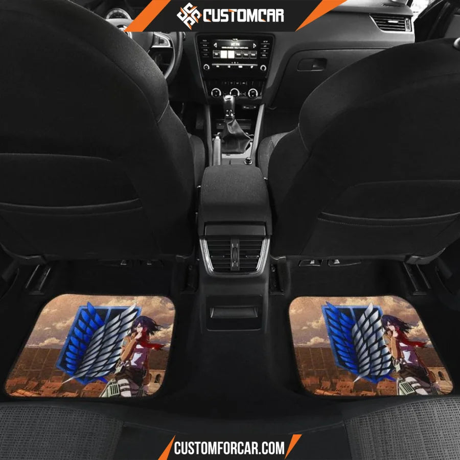 Attack On Titan Anime Car Floor Mats | AOT Mikasa And Titan 