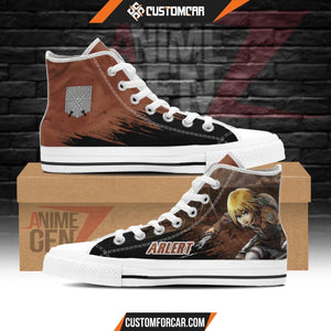 Attack On Titan Armin Arlert High Top Shoes Custom Anime