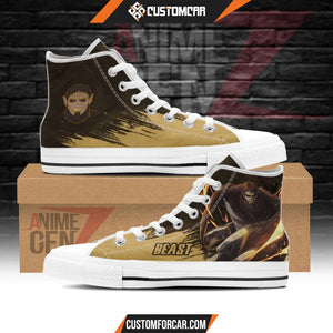 Attack On Titan Beast Titan High Top Shoes Custom Anime