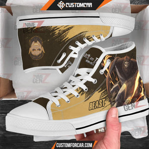 Attack On Titan Beast Titan High Top Shoes Custom Anime