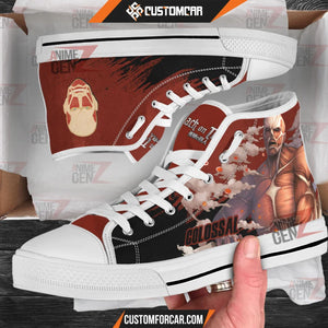 Attack On Titan Colossal Titan High Top Shoes Custom Anime