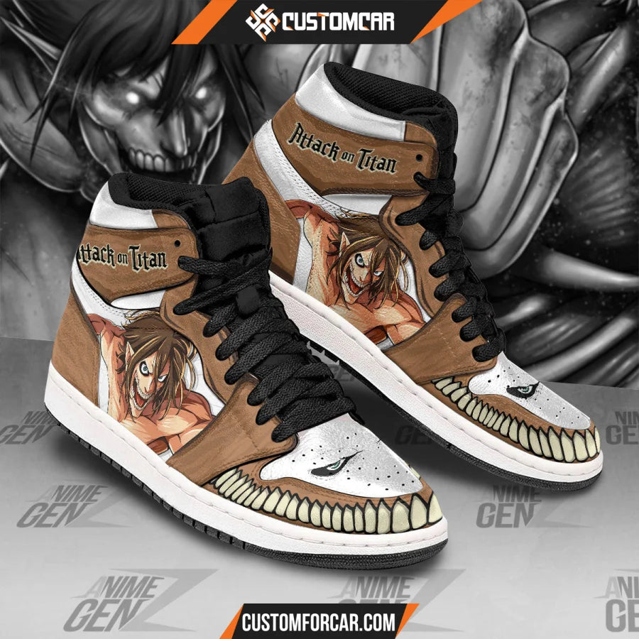 Attack On Titan JD Sneakers Eren Titan Custom Anime Shoes