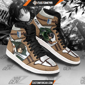 Attack On Titan JD Sneakers Levi Ackerman Custom Anime Shoes