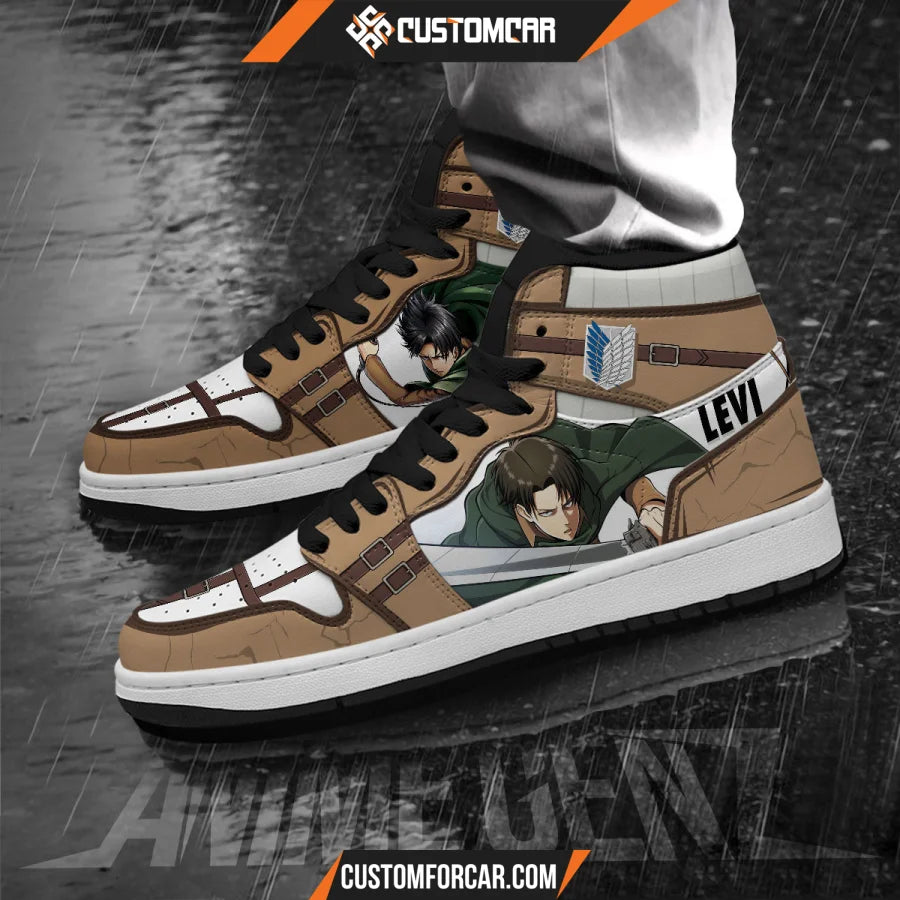 Attack On Titan JD Sneakers Levi Ackerman Custom Anime Shoes