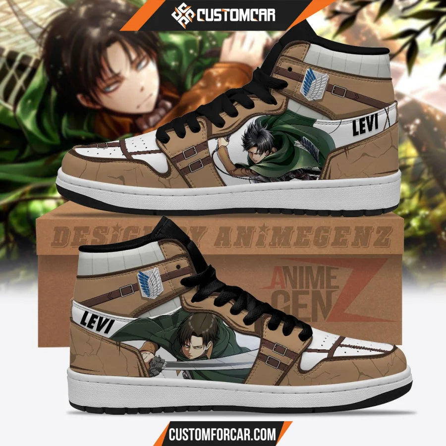 Attack On Titan JD Sneakers Levi Ackerman Custom Anime Shoes