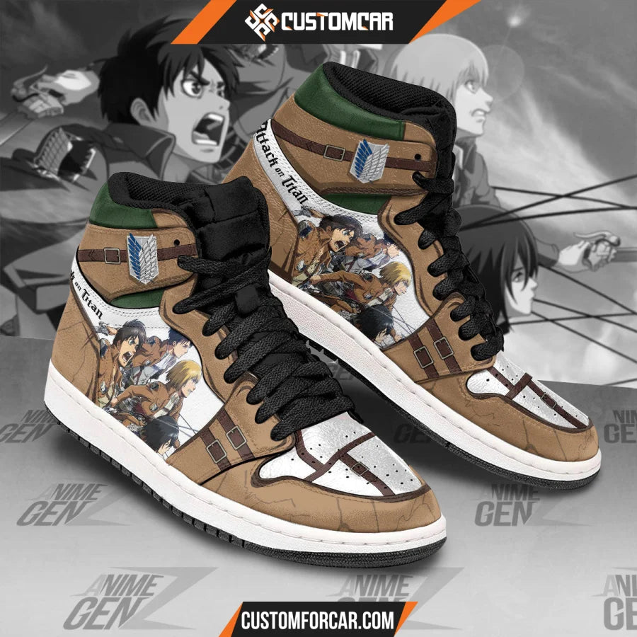 Attack On Titan JD Sneakers Reconnaissance Army Custom Anime