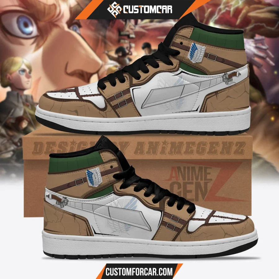 Attack On Titan JD Sneakers Reconnaissance Army Custom Anime