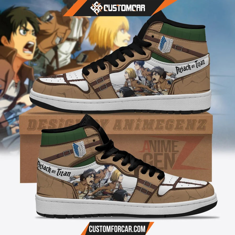 Attack On Titan JD Sneakers Reconnaissance Army Custom Anime