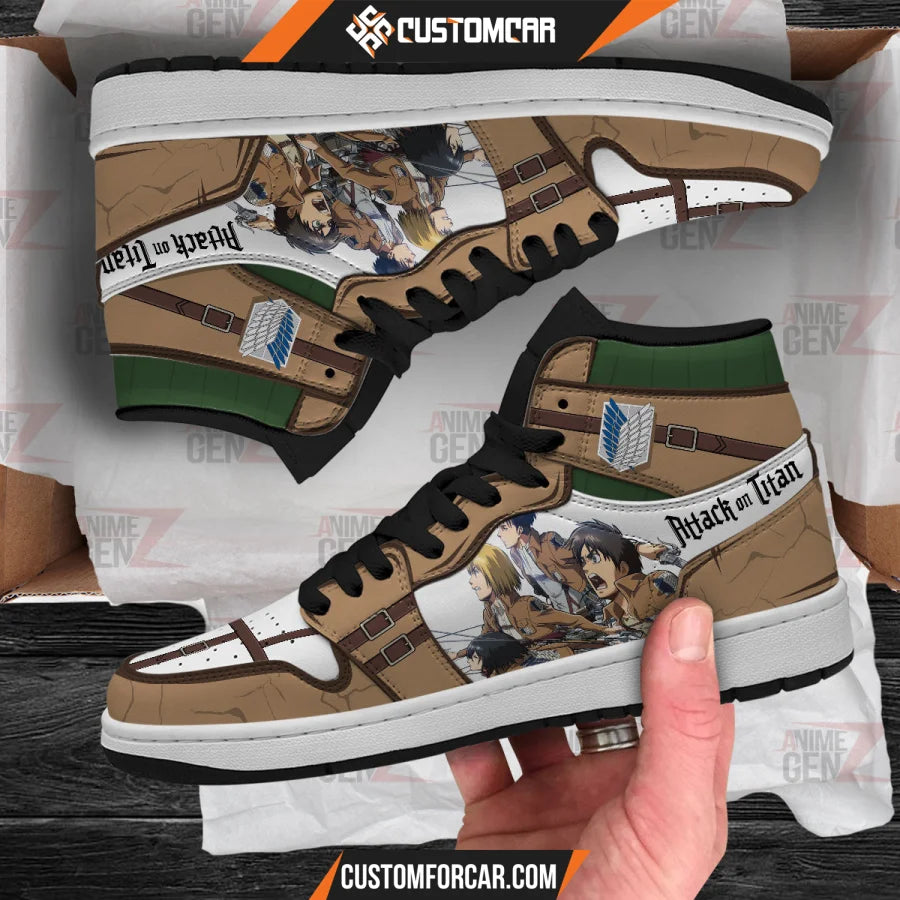 Attack On Titan JD Sneakers Reconnaissance Army Custom Anime