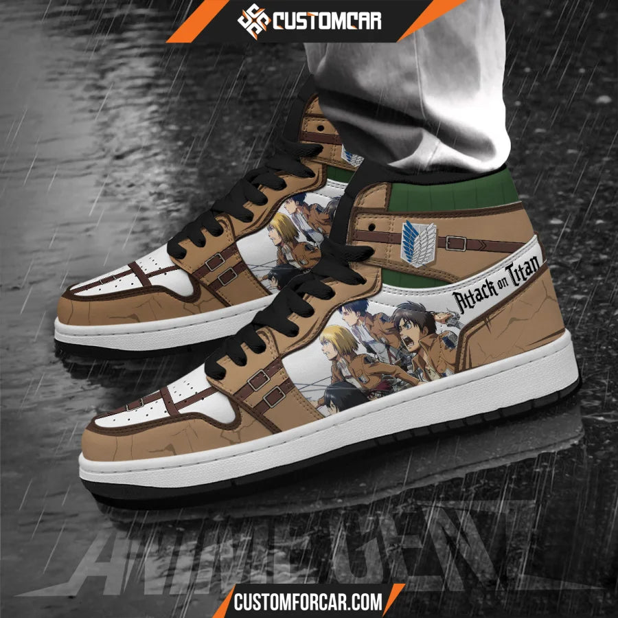 Attack On Titan JD Sneakers Reconnaissance Army Custom Anime