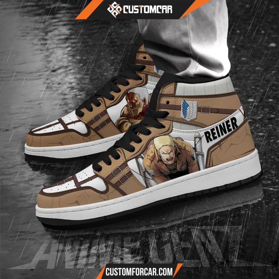 Attack On Titan JD Sneakers Reiner Braun Custom Anime Shoes