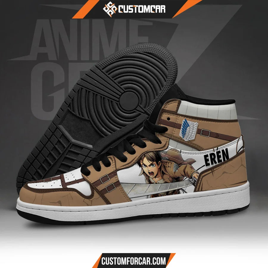 Attack On Titan JD Sneakersren Yeager Custom Anime Shoes