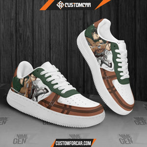 Attack On Titan Levi Ackermann Air Sneakers Custom Anime