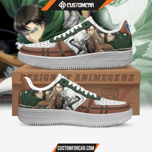 Attack On Titan Levi Ackermann Air Sneakers Custom Anime