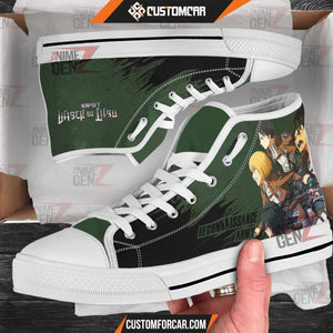 Attack On Titan Reconnaissance Army High Top Shoes Custom