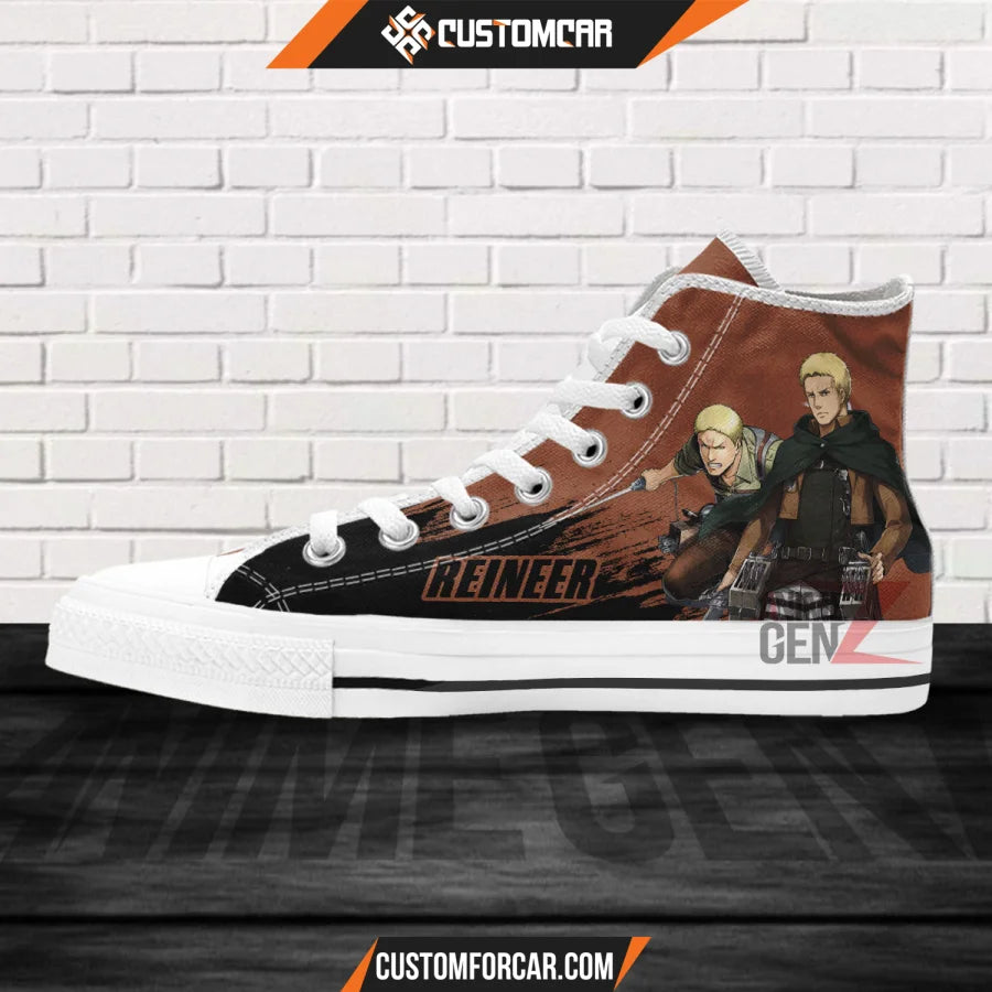 Attack On Titan Reineer High Top Shoes Custom Anime Sneakers